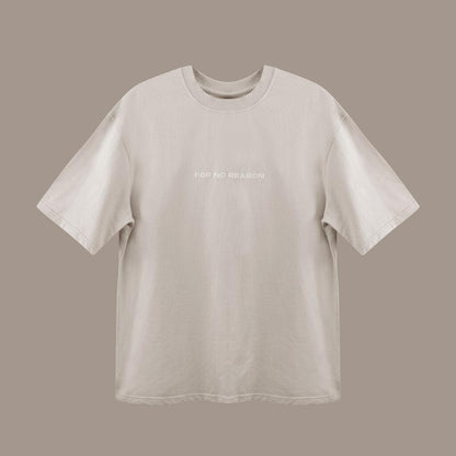 Full front view of the off-white FNOR t-shirt showing the “For No Reason” logo in white.